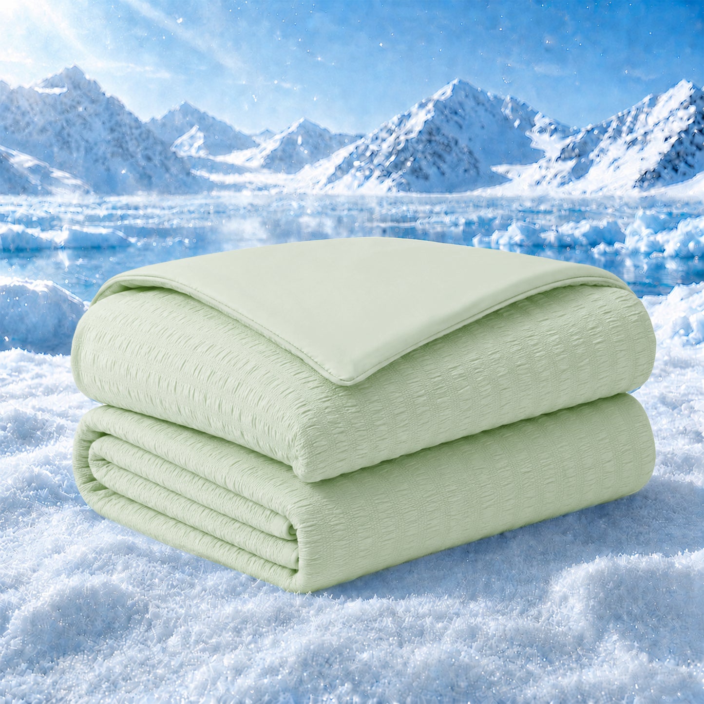 Unikome Cooling Blanket for Bed,Lightweight Reversible Summer Blanket,Soft Breathable Bubble Gauze Blanket with OEKO-TEX Certified Fabric,Machine Washable