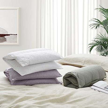 UNIKOME Bed Pillows for Sleeping, Down Alternative Travel Pillow, Down Alternative Filling Luxury Soft, Standard/Queen Size, White