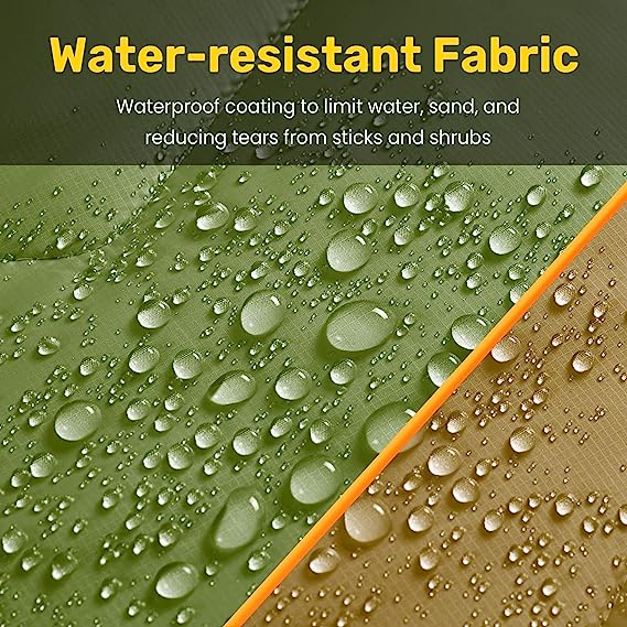 UNIKOME Outdoor Packable Camping Blanket, Lightweight Travel Blanket for Hiking, Camping, Dual-Sides Waterproof Puffy Down Alternative Camping Blanket with Snap Clasps, 75"×52",