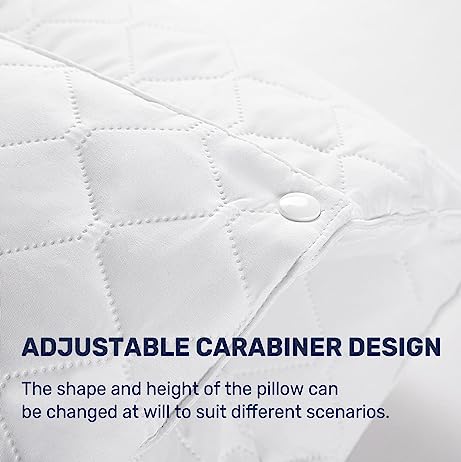 UNIKOME Bed Pillows for Sleeping, Down Alternative Travel Pillow, Down Alternative Filling Luxury Soft, Standard/Queen Size, White
