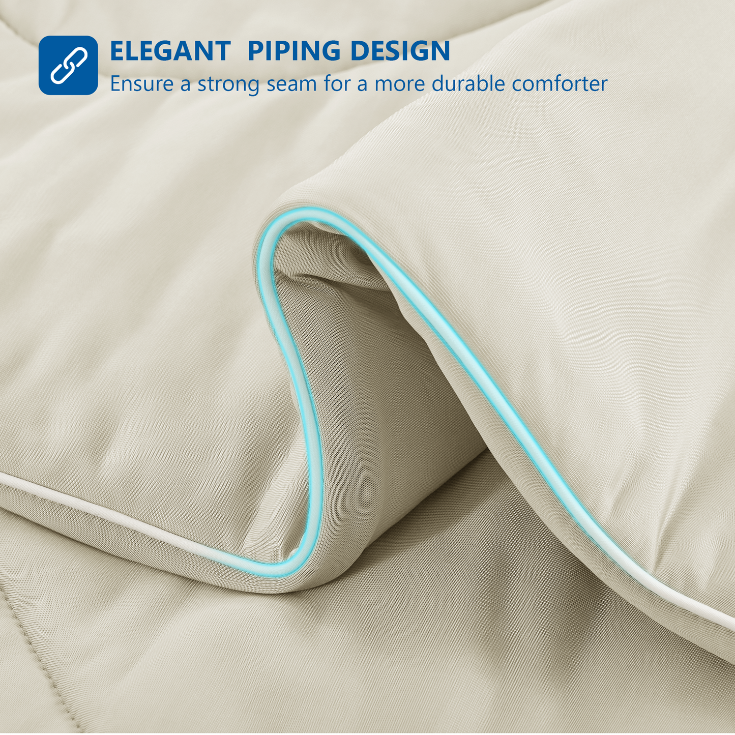 UNIKOME Dual-Sided Cooling Comforter, Luxury Summer Lightweight Silk Smooth Cooling Blanket for Night Sweats Hot Sleeper - Down Alternative Filling, Washable
