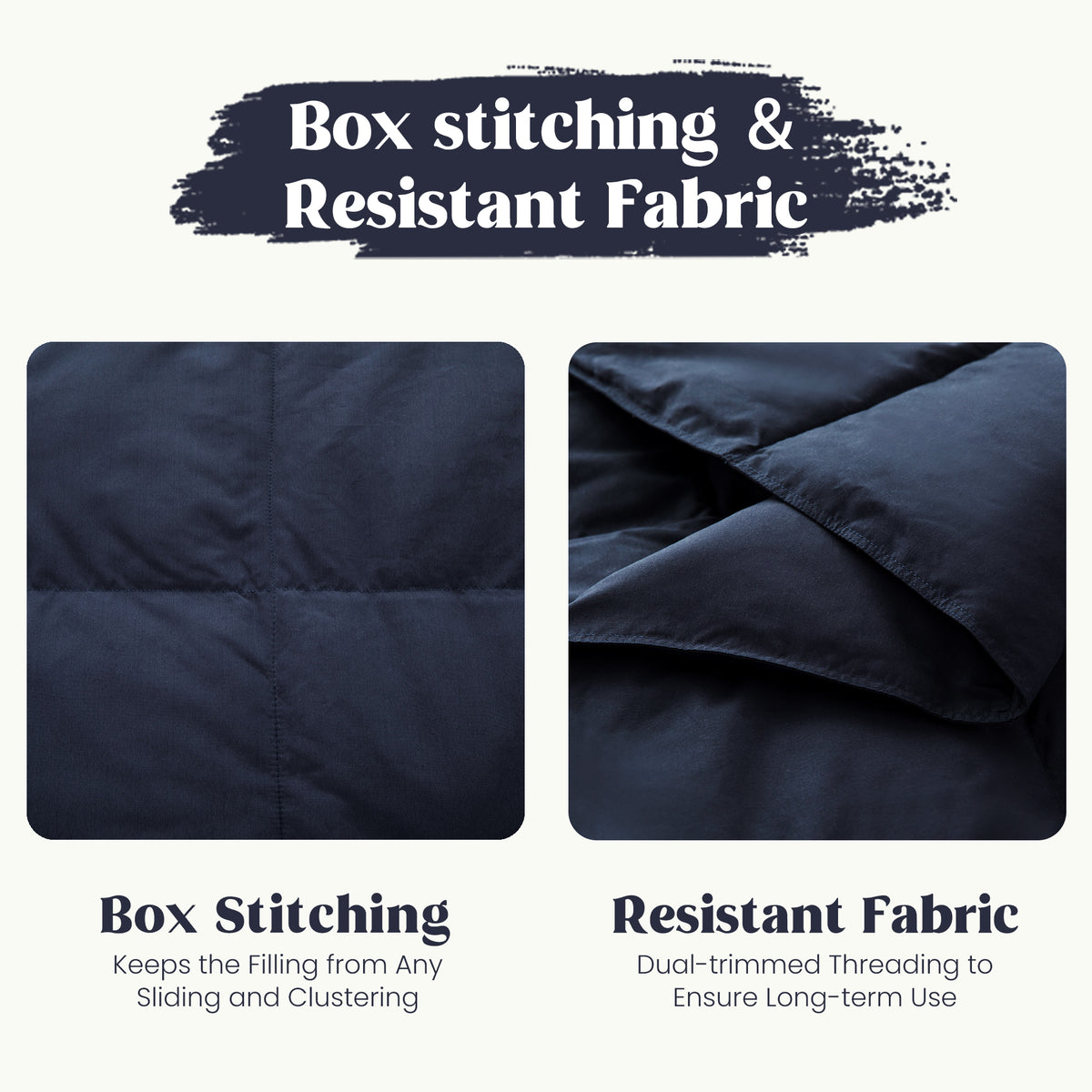 puredown® Feather Down Throw Blanket for Couch Decor Gift 50"X60" Navy