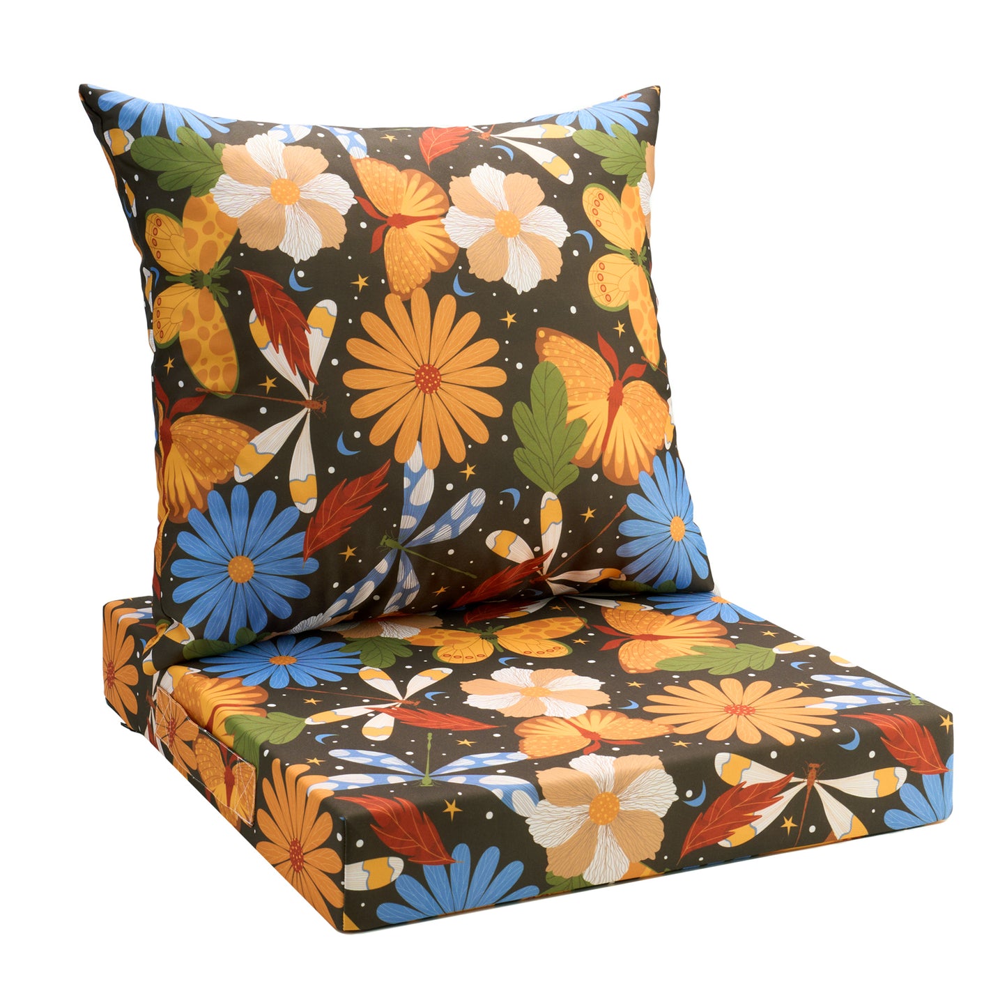UNIKOME Outdoor Seat Cushions 24 X 24 Inch - Removable Cover, Fade Resistant & Water-resistant Patio Furniture Cushions for Chair, Sofa, Couch, Wicker