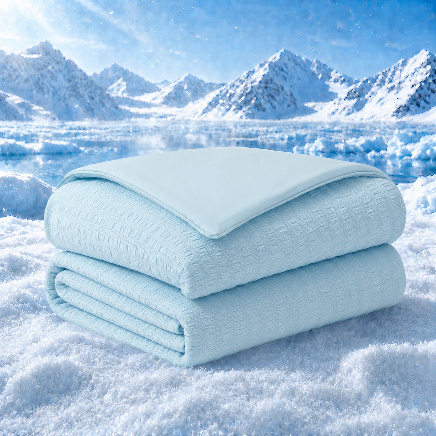 Unikome Cooling Blanket for Bed,Lightweight Reversible Summer Blanket,Soft Breathable Bubble Gauze Blanket with OEKO-TEX Certified Fabric,Machine Washable