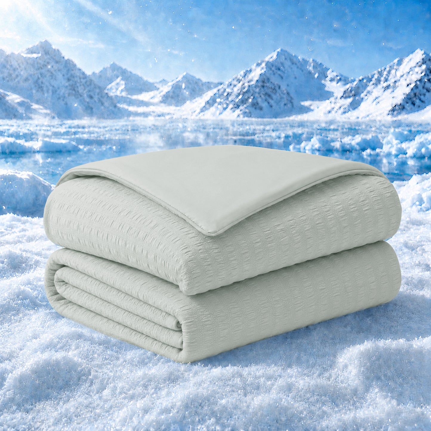 Unikome Cooling Blanket for Bed,Lightweight Reversible Summer Blanket,Soft Breathable Bubble Gauze Blanket with OEKO-TEX Certified Fabric,Machine Washable