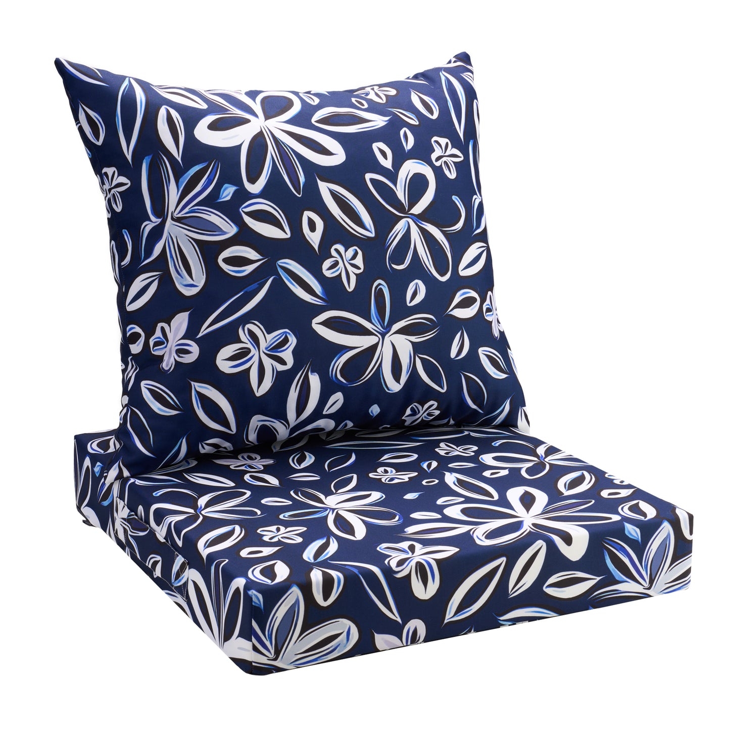 UNIKOME Outdoor Seat Cushions 24 X 24 Inch - Removable Cover, Fade Resistant & Water-resistant Patio Furniture Cushions for Chair, Sofa, Couch, Wicker