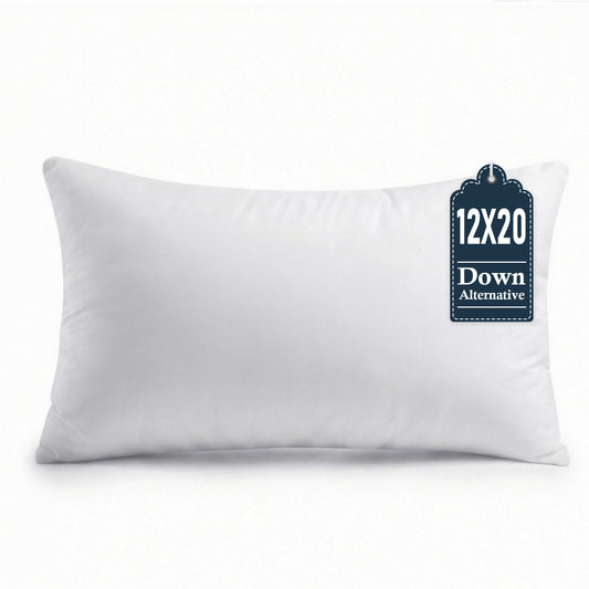 puredown® 12x20 Throw Pillow Inserts Set of 1 – Supportive & Fluffy Down Alternative Pillow Forms for Couch, Sofa & Bed, Indoor Decorative Cushion Stuffer