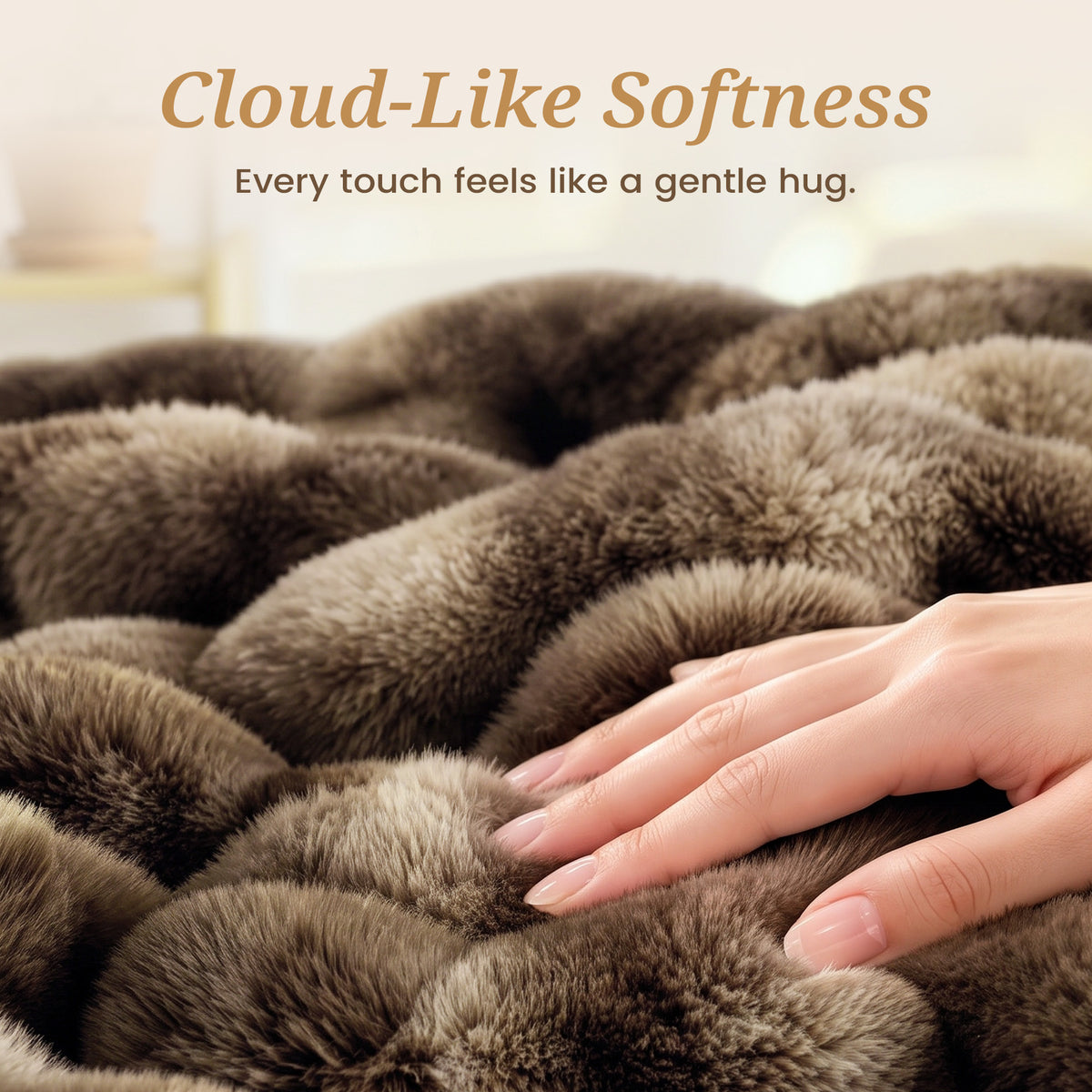 puredown® Faux Rabbit Fur Thick Throw Blanket for Couch, 1120GSM Tie-Dye Coffee, Soft Thick Luxury Fluffy Cozy Blanket for Couch Sofa Bed, Warm Decorative Throw Blanket for Home Decor
