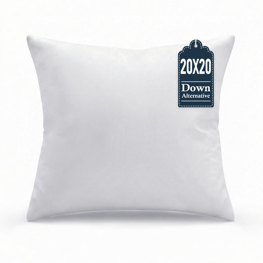 puredown® 20x20 Throw Pillow Inserts, Pack of 1, Indoor Decorative Down Alternative Throw Pillows for Couch, Sofa & Bed – Supportive & Fluffy
