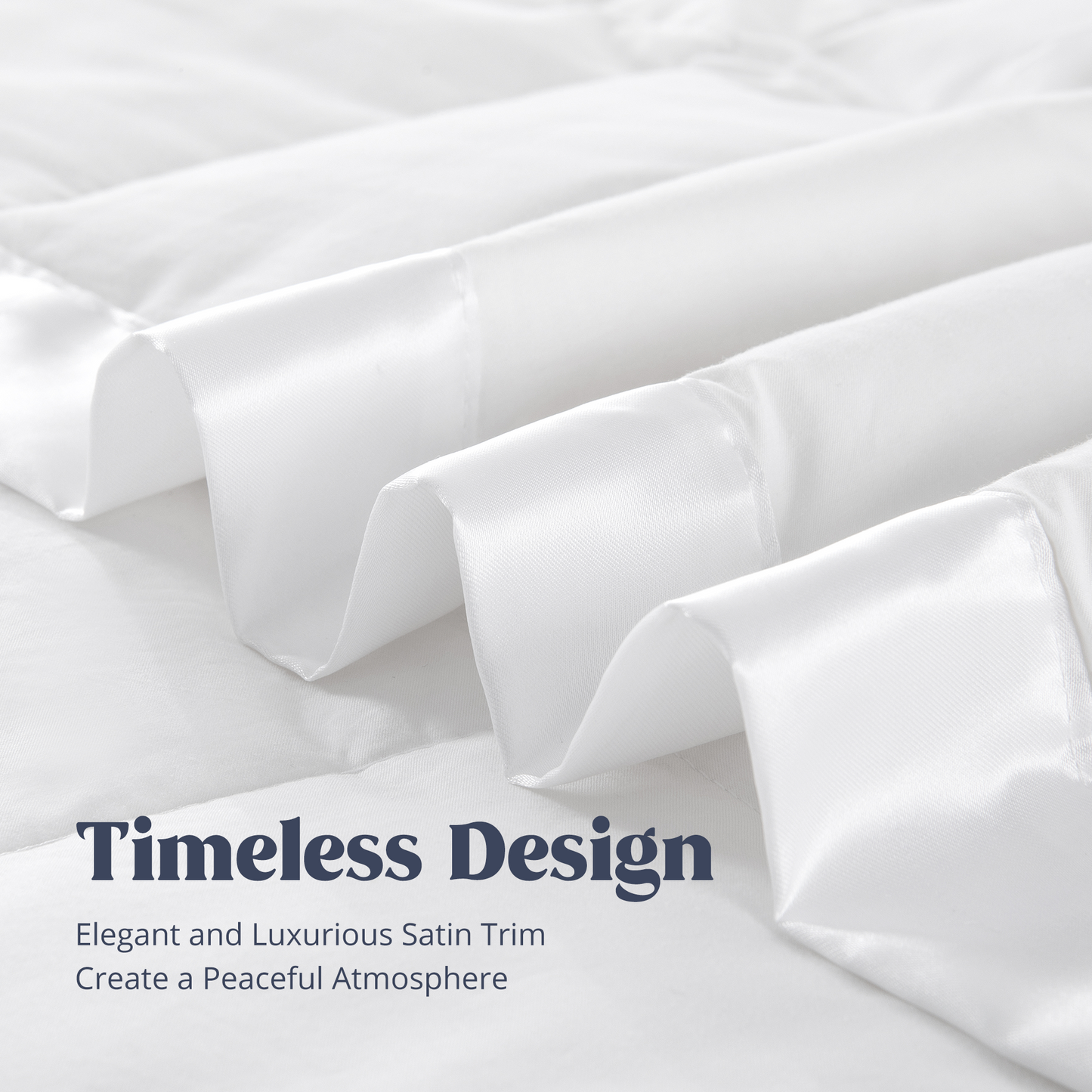 puredown® Blankets Queen Size - Soft Lightweight Down Blanket for Bed, Cozy Warm Luxury Bed Blanket with Satin Trim, White (90"X90")