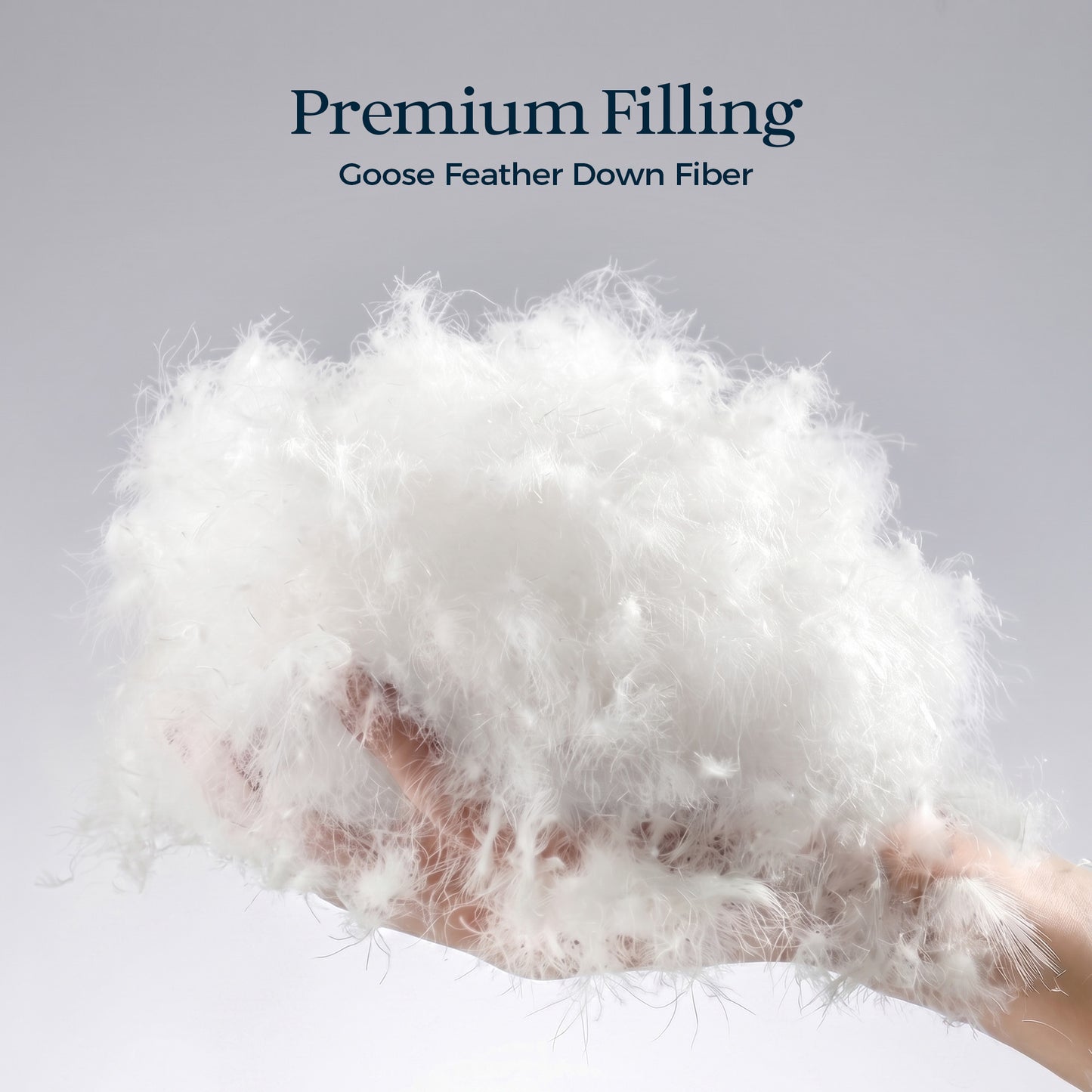 UNIKOME Goose Feather Down Fiber Comforter Queen Size, All Season Hotel Luxury Bedding Comforter, Ultra Soft Fluffy Duvet Insert with Downproof Cover, 8 Corner Loops (Full/Queen, White, 88"X88")