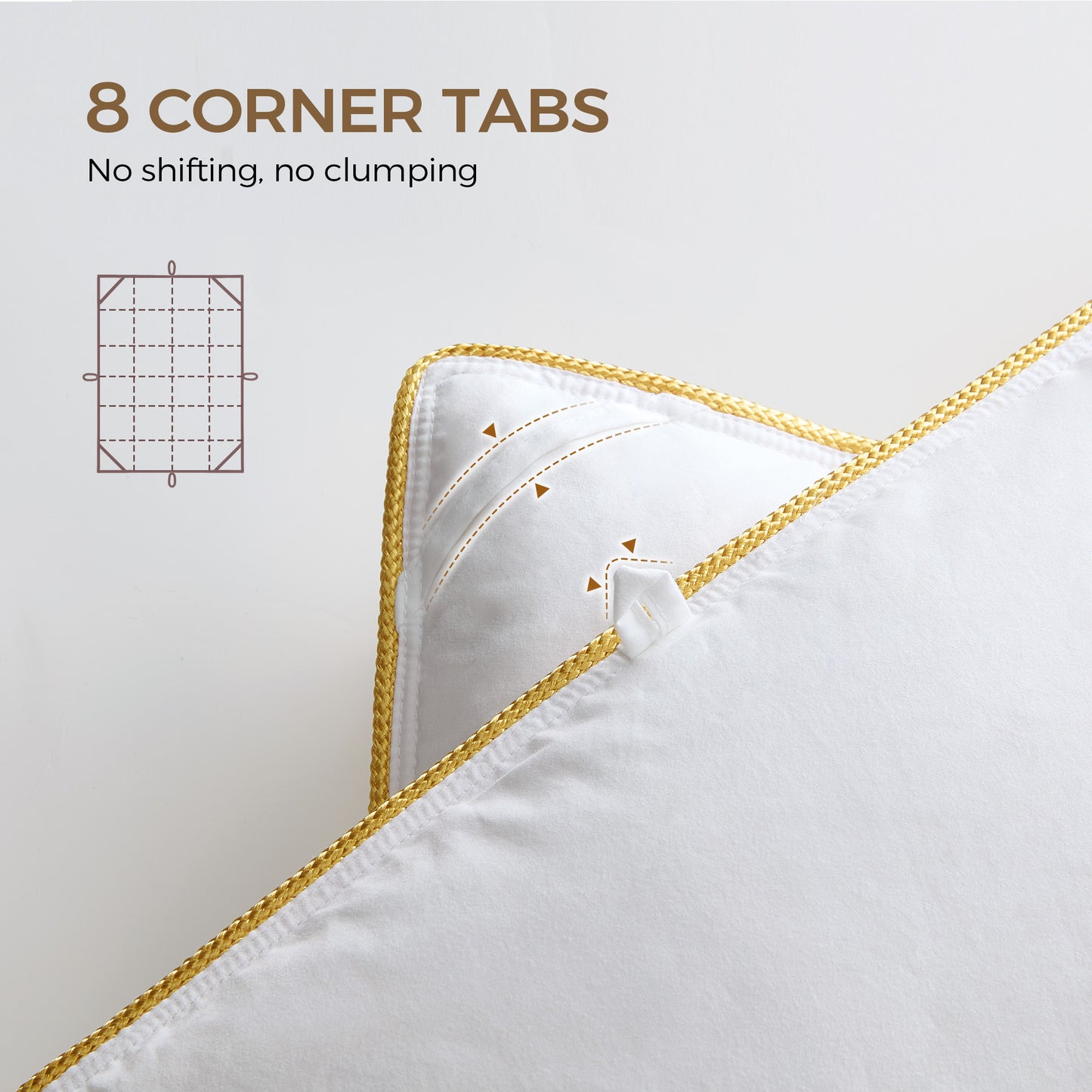 UNIKOME Goose Feather Down Fiber Comforter California King, All Season Duvet Insert with Soft Downproof Cover, Medium Warm Hotel-Luxury Fluffy Quilted Bed Comforter (108"X94", White)