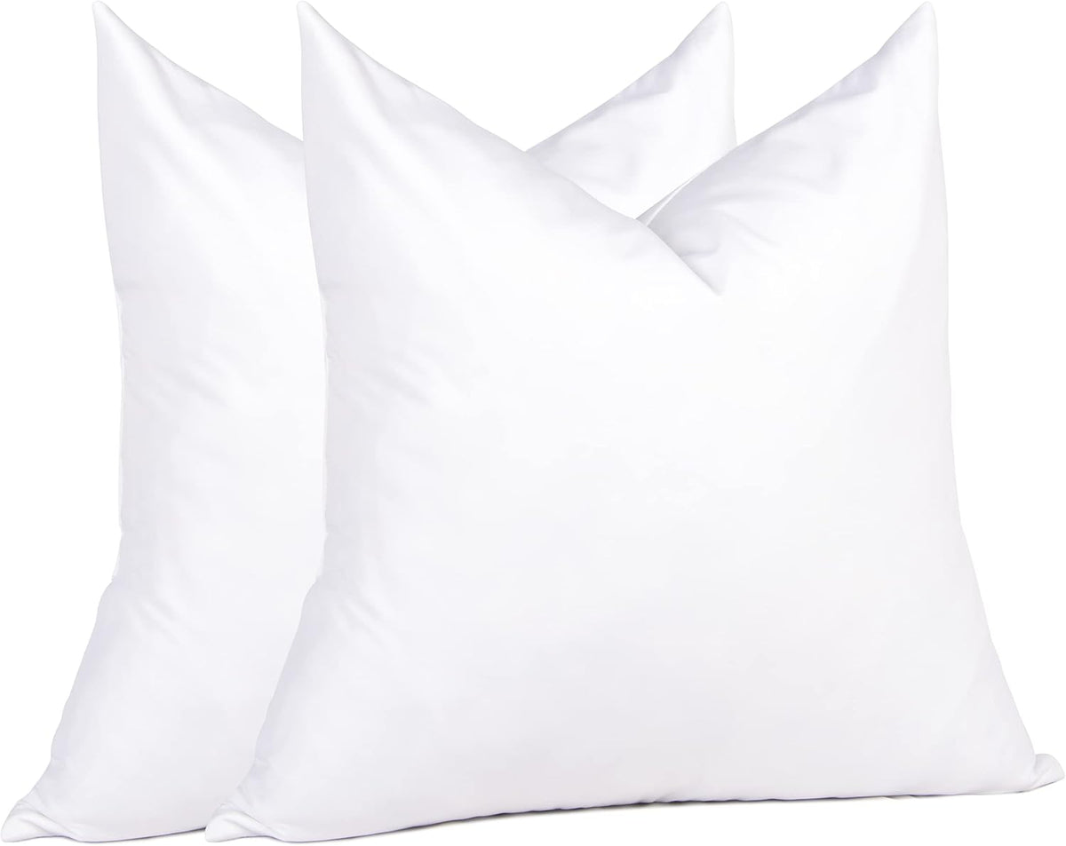 puredown® 18x18 Pillow Inserts, Feather Down Filled for Support, Set of 2 Fluffy & Supportive, Feather Down Filled, Throw Pillow Insert for Couch, Chairs, Bed, Sofa, Office Decoration