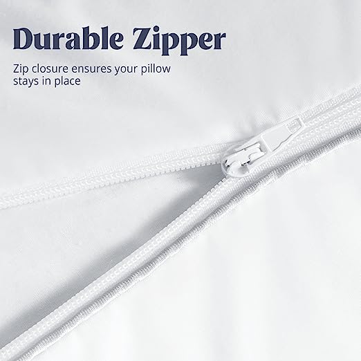 UNIKOME Pillow Enhancer Thick Soft Quiet Pillow Protectors with Zipper, Down Alternative Filled Pillow Covers, King Size 1 Pack