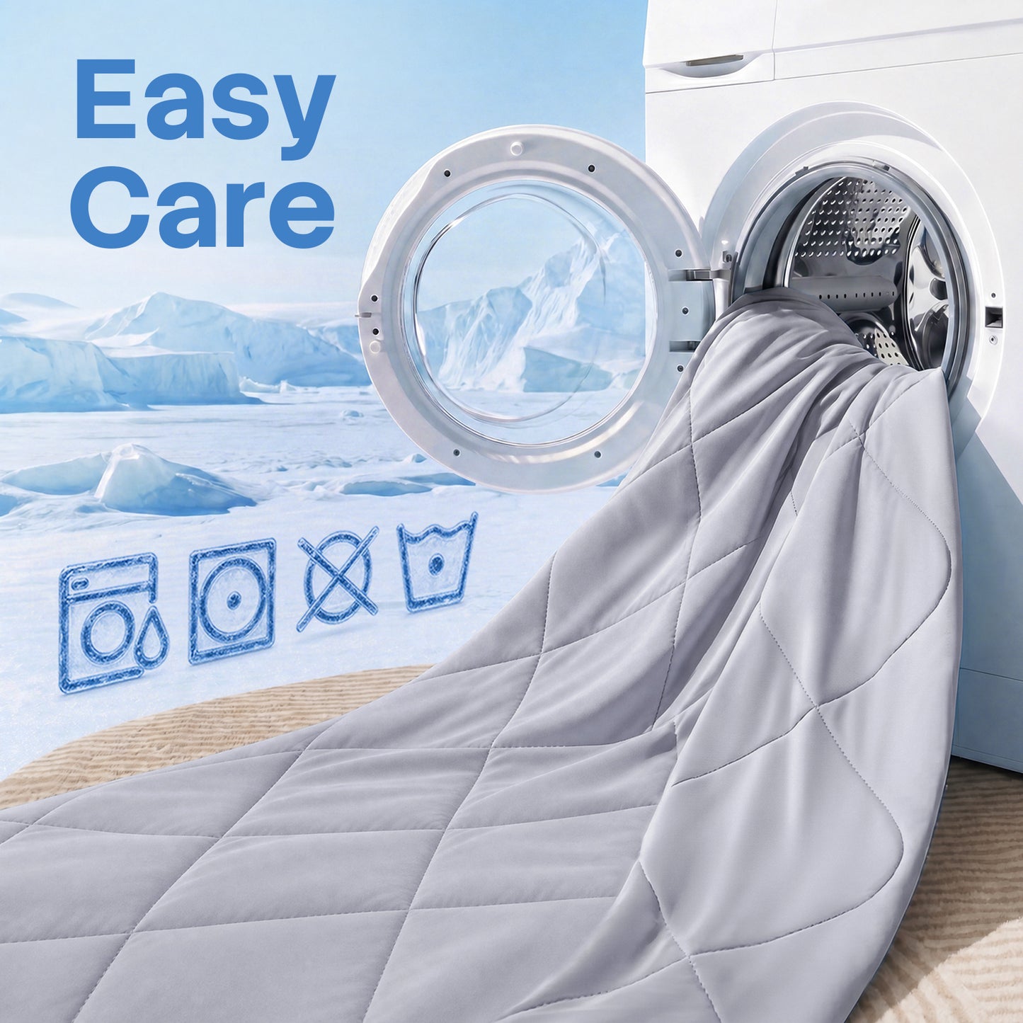 UNIKOME Cooling Comforter Queen Size, Cooling Blanket for Hot Sleepers, Lightweight Breathable Summer Blanket, Cool to Touch for Night Sweats,90"x90", Light Green