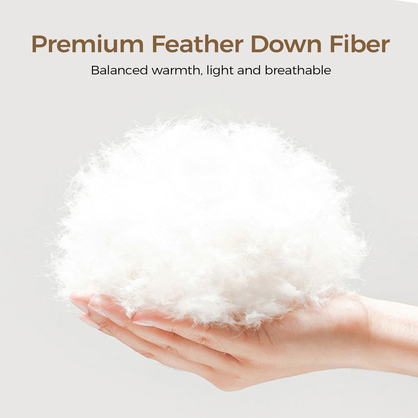 UNIKOME Lightweight Goose Feather Down Fiber Comforter Queen/Full Size, Duvet Insert with Soft Downproof Cover for Summer/Hot Sleepers, Hotel-Luxury Fluffy Bed Comforter (88"X88", White)