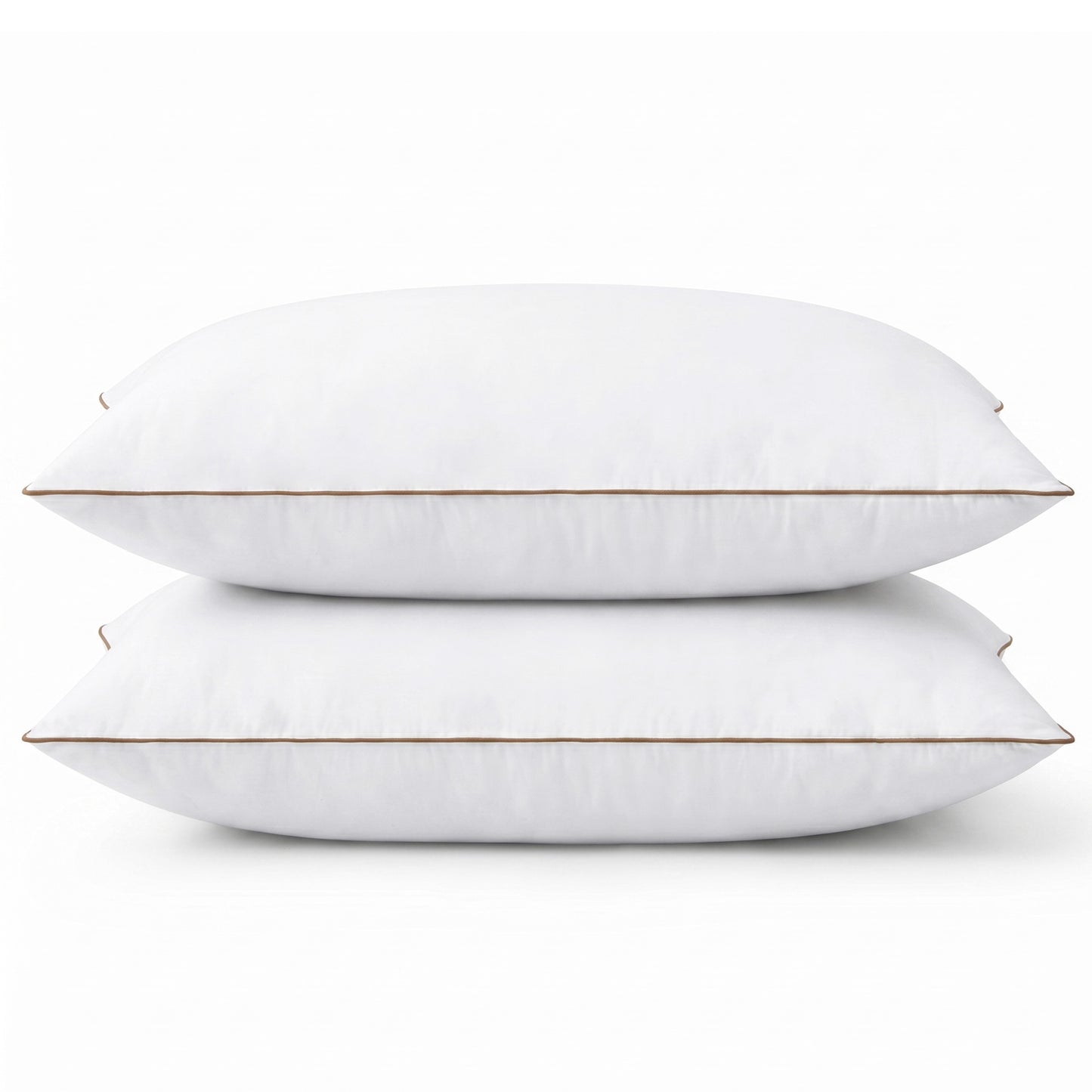 puredown® Goose Feathers and Down Pillows, Premium Medium to Firm Bed Pillows for Sleeping, Luxury Pillows with 100% Cotton Cover, 2 Pack